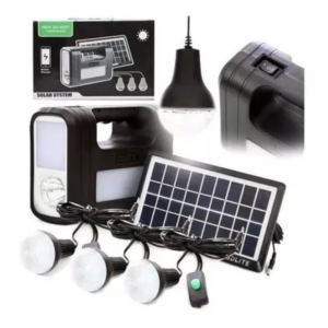 Panel Solar Lámpara Con Batería 3 B 8017