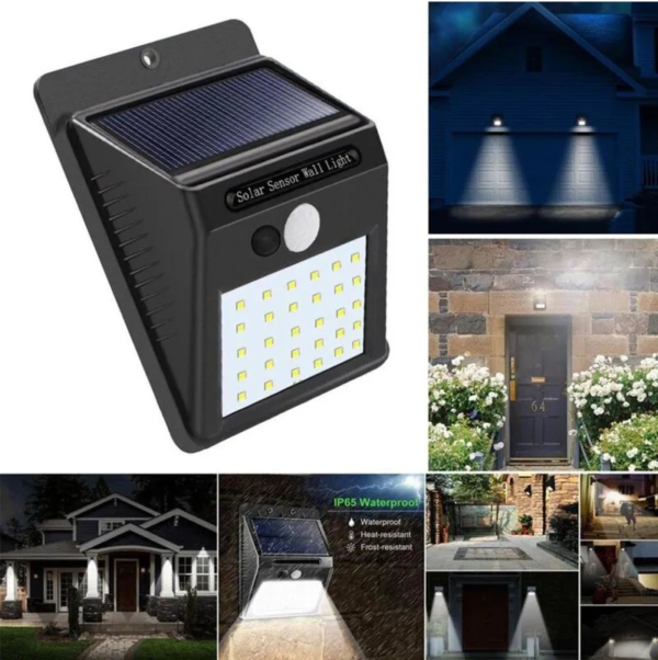 4 Lamparas Para Exteriores con Panel Solar - Imagen 6