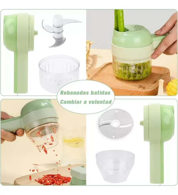 Cortadora Picadora de Verduras Electrica 4 En 1